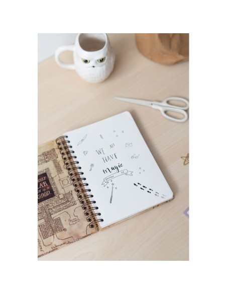 CUADERNO TAPA FORRADA A5 HARRY POTTER THE MARAUDER'S MAP