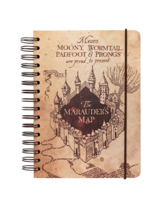 CUADERNO TAPA FORRADA A5 HARRY POTTER THE MARAUDER'S MAP