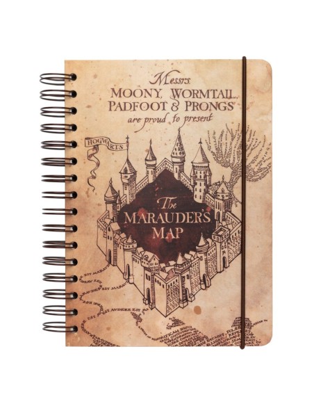 CUADERNO TAPA FORRADA A5 HARRY POTTER THE MARAUDER'S MAP