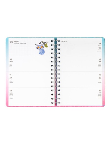 AGENDA ESCOLAR 2026/2027 SEMANA VISTA A5 12 MESES KPOP DEMON HUNTERS