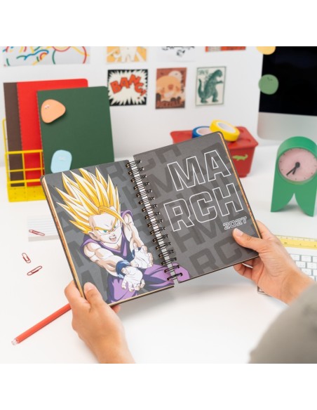 AGENDA ESCOLAR 2026/2027 SEMANA VISTA A5 12 MESES DRAGON BALL