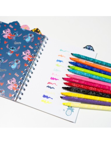 SET DE 12 ROTULADORES BORRABLES DISNEY STITCH