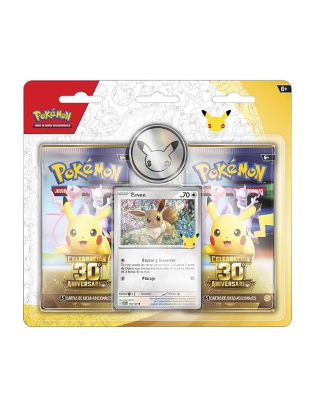 Blister Juego Cartas 30th Aniversario Pokemon Eevee Español