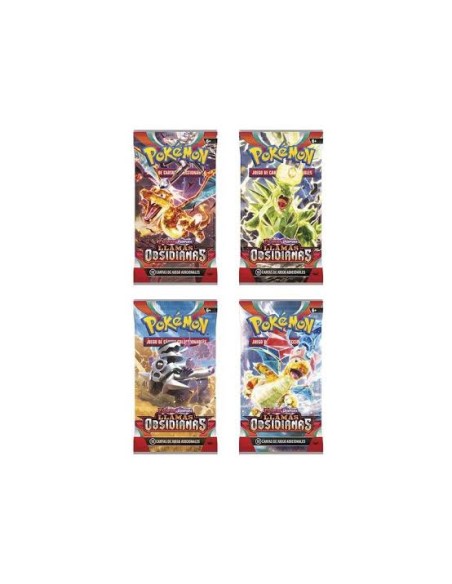 Sobre cartas Llamas Obsidianas Escarlata y Pupura Pokemon español